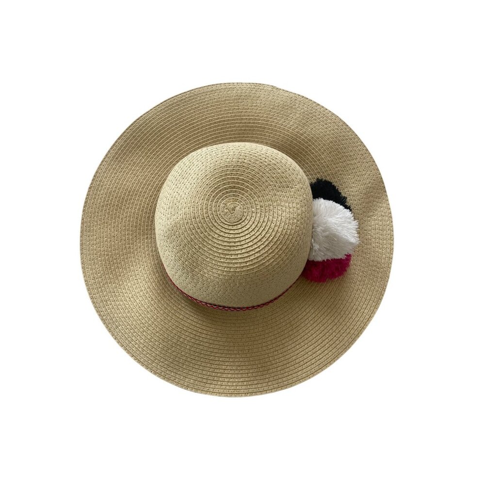 NWOT INC International Concepts Pom-Pom Floppy Hat Natural ONE SIZE - Picture 8 of 10